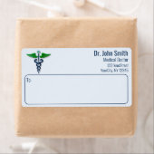 Stilvolle Medical Caduceus Green Wings Cross Blue (Insitu)