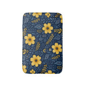 Stilvolle, mediterrane Blumenmuster Badematte (Vorderseite Vertikal)