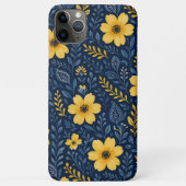 Stilvolle, mediterrane Blumenmuster Case-Mate iPhone Hülle (Rückseite)