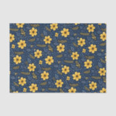 Stilvolle, mediterrane Blumenmuster Seidenpapier (Vorderseite)