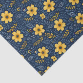 Stilvolle, mediterrane Blumenmuster Seidenpapier (Ausschnitt)