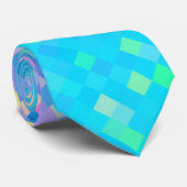 Stilvolle, mehrfarbige Pixel-Mosaikmuster Krawatte (Gerollt)
