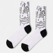Stilvolle Melodie: Musik-Themed Socks Socken (Linkes Detail)