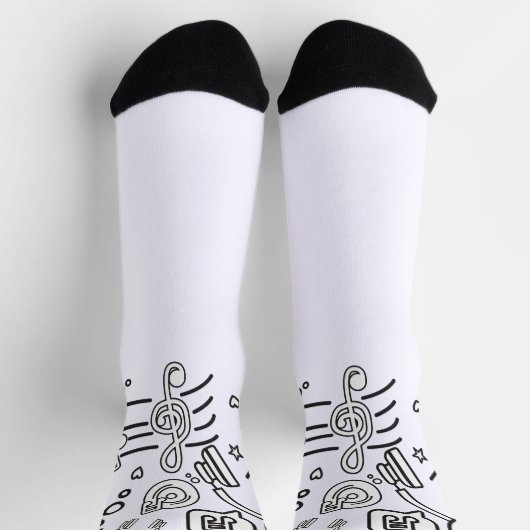 Stilvolle Melodie: Musik-Themed Socks Socken (Oben)
