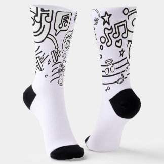 Stilvolle Melodie: Musik-Themed Socks Socken