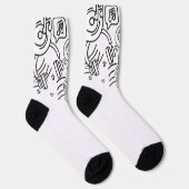 Stilvolle Melodie: Musik-Themed Socks Socken (Rechts)