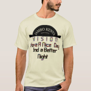 Stilvolle Men Basic Orange Vision Kenya Nice Day T-Shirt