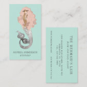Stilvolle Mermaid Feminine Coastal Visitenkarte (Vorne/Hinten)