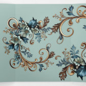 Stilvolle Metallic Floral Sweet 16 Party Einladung (Innenseite Mitte)