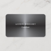 Stilvolle Metallic Gray Stilvoll Moderne Minimalis Visitenkarte (Vorderseite)