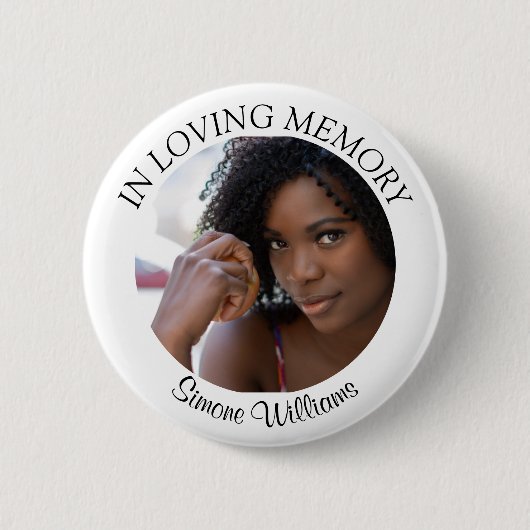 Stilvolle Minimal im Love Memory Foto Button (Vorderseite)