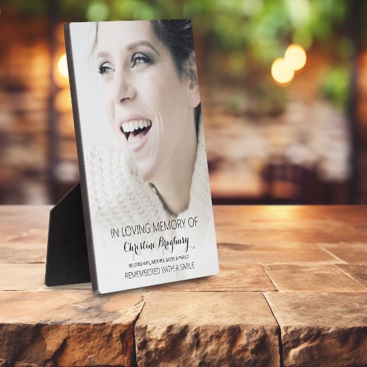 Stilvolle Minimal im Love Memory Foto Fotoplatte