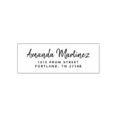 Stilvolle Minimal Script Individuelle Name Rücksen Permastempel (Design)