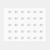 Stilvolle Minimal- und moderne Gray-Initials & Nam Etiketten (Blatt)