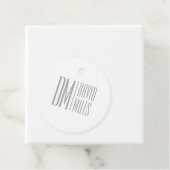 Stilvolle Minimal- und moderne Gray-Initials & Nam Geschenkanhänger (Beispiel)