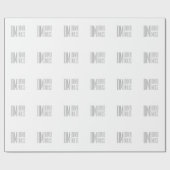 Stilvolle Minimal- und moderne Gray-Initials & Nam Geschenkpapier (Flach)