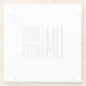 Stilvolle Minimal- und moderne Gray-Initials & Nam Glasuntersetzer (Rückseite)