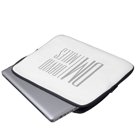 Stilvolle Minimal- und moderne Gray-Initials & Nam Laptopschutzhülle (Vorne Knopf)