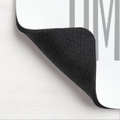Stilvolle Minimal- und moderne Gray-Initials & Nam Mousepad (Ecke)
