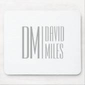 Stilvolle Minimal- und moderne Gray-Initials & Nam Mousepad (Vorne)