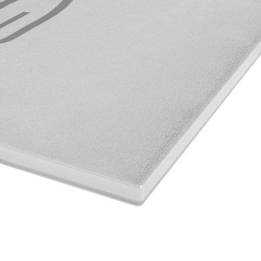 Stilvolle Minimal- und moderne Gray-Initials & Nam Schneidebrett (Ecke)
