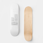 Stilvolle Minimal- und moderne Gray-Initials & Nam Skateboard (Vorderseite)