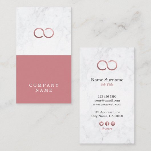 Stilvolle minimale visitenkarte (Vorne/Hinten)