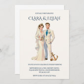 stilvolle Minimaleinladungen für Hochzeiten im Was Einladung (Vorne/Hinten)