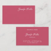 Stilvolle Minimalistisch Red Modern Simple Templat Visitenkarte (Vorne/Hinten)