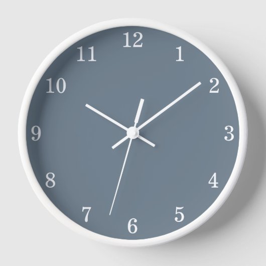 Stilvolle Minimalistische Coole Grauwanduhr Uhr (Vorderseite)