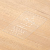 Stilvolle Minimalistische Hochzeit Acryleinladungen (Ablage )