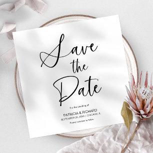 Stilvolle Minimalistische Hochzeit ohne Foto speic Einladung