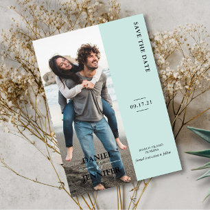 Stilvolle, Minimalistische Hochzeit retten das Dat Save The Date