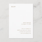 Stilvolle Minimalistische Hochzeit RSVP Karte (Vorderseite)