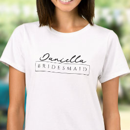 Stilvolle Minimalistische Junggeselinnen-Abschied- T-Shirt