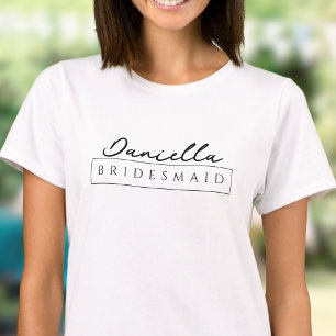 Stilvolle Minimalistische Junggeselinnen-Abschied- T-Shirt