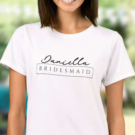 Stilvolle Minimalistische Junggeselinnen-Abschied- T-Shirt