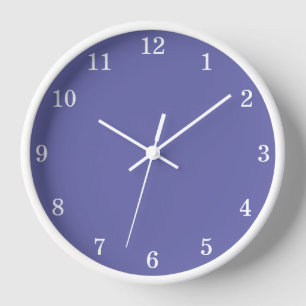 Stilvolle minimalistische lila Wanduhr