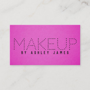Stilvolle Minimalistische Makeup Hair Artist Pink Visitenkarte