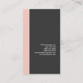 Stilvolle Minimalistische, moderne vertikale Premi Visitenkarte (Rückseite)