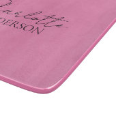 Stilvolle Minimalistische Monogramm Name Rosa Schneidebrett (Ecke)