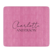 Stilvolle Minimalistische Monogramm Name Rosa Schneidebrett (Vorderseite)