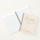 Stilvolle Minimalistische Personalisierte Dankbark Notizblock (Innenseite)