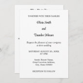 Stilvolle Minimalistische QR Code UAWG Wedding Ein Einladung (Vorne/Hinten)