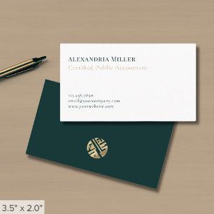 Stilvolle Minimalistische Rechnungslegungsdienste Visitenkarte