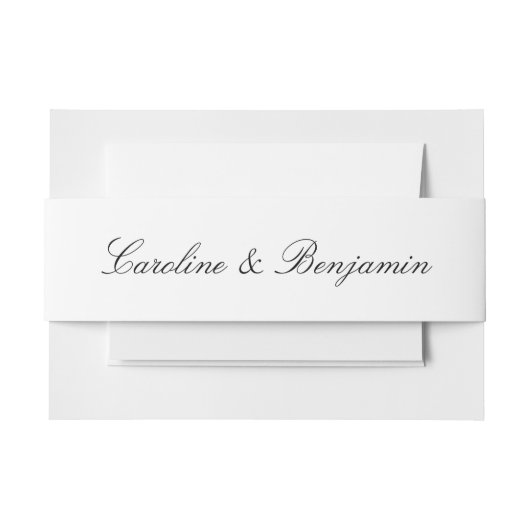 Stilvolle Minimalistische Skripte Elegant Wedding  Einladungsbanderole (Vorderseite Beispiel)