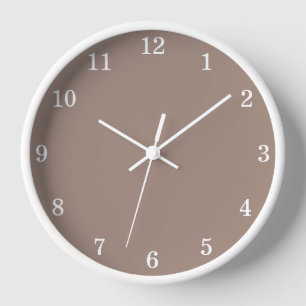 Stilvolle minimalistische Taupe-Wanduhr Uhr