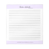 Stilvolle Minimalistische Violett-Linde Notizblock (Vorderseite)