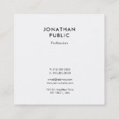 Stilvolle Minimalistische Vorlage Beruflich Graphi Quadratische Visitenkarte (Rückseite)