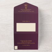 Stilvolle Minimalistische Weihnachtsbaumhochzeit All In One Einladung (Außenbereich)